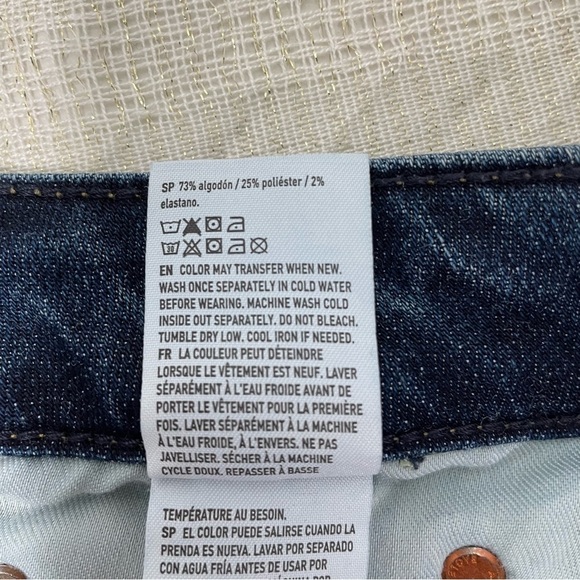 American Eagle Slim Straight Dark Wash Jeans Size 28 X 30 - Picture 13 of 14